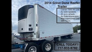 2014 Great Dane 53 x 102quot Reefer Trailer with a Carrier 7500 X4 [upl. by Male]