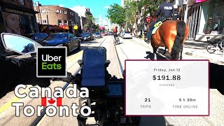 Uber Eats Food Delivery  Toronto Jun 12 2020 WindyDay WithRadRover 😅🚵🚴 [upl. by Uzzi]