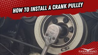 How to Install a Crank Pulley [upl. by Ahsina447]