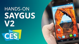 Saygus V2 o smartphone mais potente do mundo Handson  CES 2015 [upl. by Eimmac977]