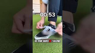 how to tie your shoes in under 1 SECOND [upl. by Schilling]