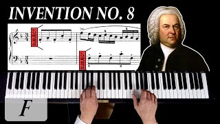 SNEAKY STUFF  Bach Invention no 8 in F major  Analysis [upl. by Nosde650]