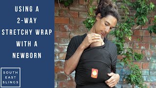 2way Stretchy Wrap with a Newborn  Hana Baby wrap [upl. by Derfnam]