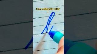 Faux Calligraphy Letter l ✍️ fauxcalligraphy shorts [upl. by Naesad]