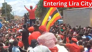 Bobi Wine Entering Lira City  Massive crowds [upl. by Ahpla]