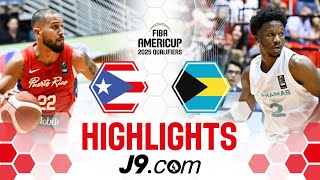 Puerto Rico 🇵🇷 vs Bahamas 🇧🇸  J9 Highlights  FIBA AmeriCup 2025 Qualifiers [upl. by Keyes868]