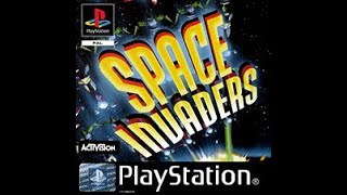 Space Invaders  PS1  Full Gameplay Expert difficulty [upl. by Sowell]