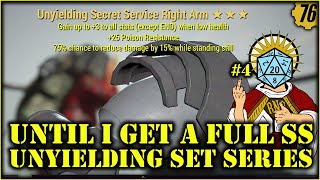 Fallout 76  What it takes to roll a full Unyielding Secret Service Set 120 Rolls 4 [upl. by Ailatan]