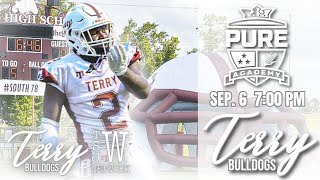 9624 Pure Academy TN at Terry MS  Terry Bulldogs Football on the TSJW Network [upl. by Werra]