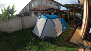 Unboxing Quechua Arpenaz family 4 amp setting up tent [upl. by Hannibal965]