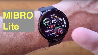 SIMSON MIBRO Lite AMOLED Always On Screen IP68 Bluetooth 50 Sports Smartwatch Unboxing amp 1st Look [upl. by Hilliary]