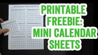 Free Printable Mini Calendar [upl. by Anialahs]