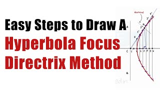 Easy Steps to Draw A Hyperbola using Focus Directrix Method  Engg Curves  Engg Drawing [upl. by Emse]