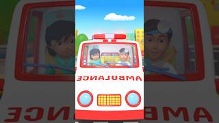 Wheels On The Ambulance shorts nurseryrhymes cartoonvideos kidssongs juniorsquad [upl. by Nnahsal]