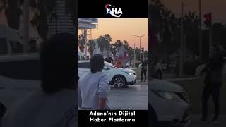 Adana’da bir kadın kendine ait olmayan cipin üzerine çıkıp ortalığı birbirine kattı [upl. by Avlis]