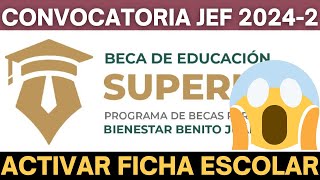 ACTIVA tu Ficha para la Beca Jóvenes Escribiendo el Futuro 20242 Apoyo de 11200 [upl. by Ahsauqal]