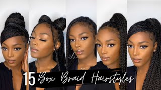 How To 15 Knotless Box Braids Hairstyles  Quick and Easy  Beginner Friendly [upl. by Aihseit]