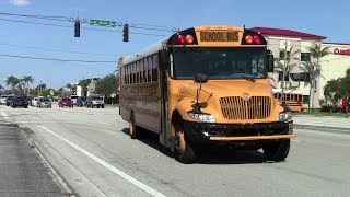 Palm Beach District Schools buses and Private Operators school bus action 2018 [upl. by Lladnyk61]