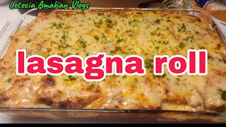 LASAGNA ROLL food cooking yummy easyrecipe leteciaamahan [upl. by Herrmann]