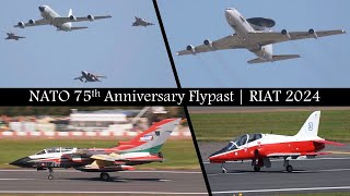 Special NATO 75th Anniversary Flypast  RIAT 2024 [upl. by Kermie518]