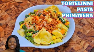 How To Make Tortellini Pasta Primavera With Ham Quick And Easy Recipe [upl. by Aivitnahs]