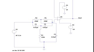 Notch filter to eliminate 50Hz power line frequency using LTSPICE [upl. by Chaves]