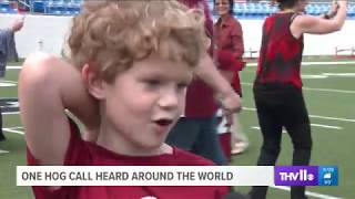 Woo Pig Soooie sounds throughout the world during the biggest Hog call ever [upl. by Haraz249]