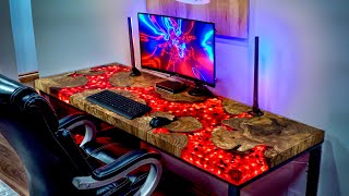 Making a Burning LAVA GAMING DESK [upl. by Abrams]