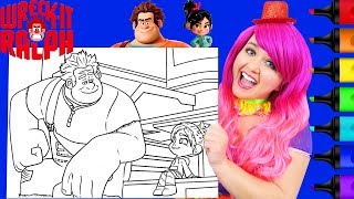 Coloring Wreck It Ralph 2 amp Vanellope Coloring Page Prismacolor Markers  KiMMi THE CLOWN [upl. by Richers]