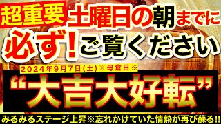 【超重要※】今すぐ明日の朝までに必ずご覧ください⚠️【9月7日土大大吉日】宇宙パワー降り注ぎみるみるステージ上昇！忘れかけていた情熱が再び蘇る！⭐️【奇跡が起こる高波動エネルギー・邪気祓い動画】 [upl. by Ttessil]