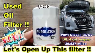 Purolator Tech TL14610 Oil Filter Cut Open Used Purolator Oil Filter Cut Open [upl. by Eniaral]