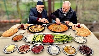 THE BEST TURKISH VILLAGE BREAKFAST EVER 🍳 EASY RECIPES❗️ OUTDOOR COOKING [upl. by Bruns]