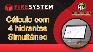 Como calcular dimensionar o sistema com 4 hidrantes simultaneamente utilizando FIRESYSTEM Hidrante [upl. by Arimlede]