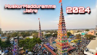 Huskur Madduramma Jatre Theru 2024 full video huskur Worlds Tallest Chariot [upl. by Aihsercal975]