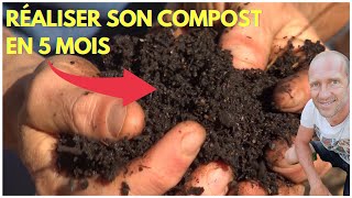 RÉALISER SON COMPOST EN 5 MOIS  Déchets de cuisine déchets végétaux etc [upl. by Rezzani955]