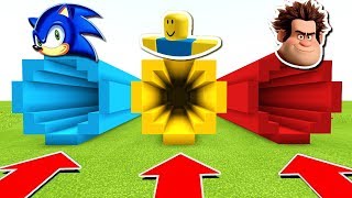 NE CHOISISSEZ PAS LE MAUVAIS TUNNEL MINECRAFT  ROBLOX SONIC RALPH [upl. by Ailecec]