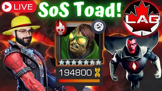 LagSpiker vs SoS Toad Boss Fight Lets Knock Out These Objectives Day 1 FTP Account Live  MCOC [upl. by Esiuqcaj]