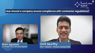 Why Contractor Compliance Matters Insights from Murthy DVR CFO at Nordex India [upl. by Joshi503]