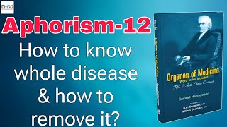 Aphorism12How to know disease amphow to remove it Organon of medicine homoeopathy studies [upl. by Soll]