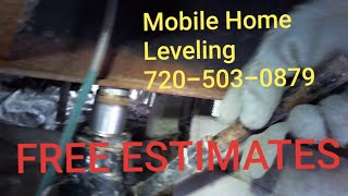 Leveling Double Wide Mobile Home With Water Leveler [upl. by Downing]