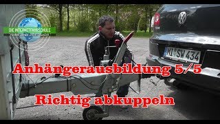 Anhängerausbildung Kl BE B96 B  Teil 5  Richtig abkuppeln  Fahrstunde Prüfungsfahrt [upl. by Theo]