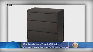 IKEA Recalls More Than 800K Kullen 3Drawer Chests Because Of Tipping Danger [upl. by Ahsitauq]