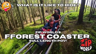 POV Riding Zip Worlds Fforest Coaster Twisting and Turning Through The Forest ZipWorld Wales [upl. by Aihsena295]