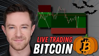 SPOOKY BITCOIN ACTION  Live Crypto Trading [upl. by Hurff488]