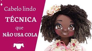 Com fazer um cabelo com lã que NÃO USA COLA [upl. by Ahtnammas547]