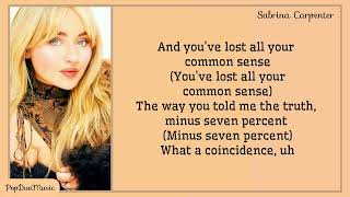 Sabrina Carpenter  Coincidence Lyrics  PopDuoMusic [upl. by Sieracki93]