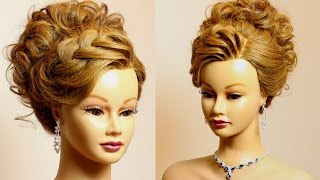 Hairstyle for long medium hair tutorial Prom bridal updo [upl. by Stubbs]