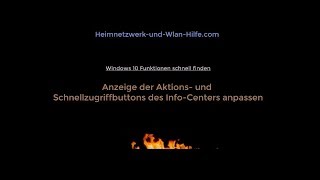 Windows 10 Aktonen und Schnellzugriffbuttons des Infocenters anpassen [upl. by Eninej285]