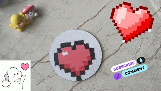 small pixel heart 💓❤️ painting 😍 short twin art youtube short [upl. by Biamonte756]