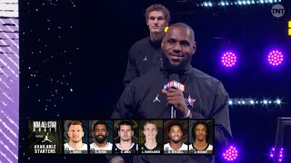 Team LeBron vs Team Giannis  2023 NBA AllStar Draft Starters FULL [upl. by Noiztneb]